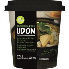 Allgroo Udon Mushroom & Tofu Cup Noodles 173 gm x 12