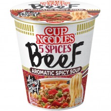 Nissin Cup Noodles 5 Spices Beef 64 gm x 8