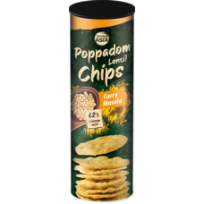 Bon Asia Poppadom Chips Curry Masala 70 gm x 12