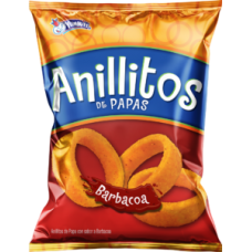 Yummies Anillitos Potato Ring Chips BBQ. 150 gm x 24